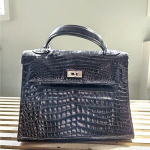 Black Snake Skin Bag